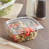 Doorzichtige Huisdier Scharnierende Deli Container 8Oz 12Oz 16Oz 24Oz 32Oz Lekbestendige Recyclebare Plastic Clamshell Voedselcontainer Voor Desserts