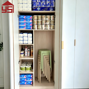 Armoire de rangement en MDF <span class=keywords><strong>blanc</strong></span> de qualité supérieure avec intérieur compartimenté pour chambre à coucher et petits espaces d'angle - Product Image 3