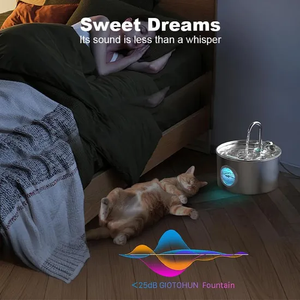 स्टेनलेस स्टील बिल्ली पानी का फव्वारा स्वचालित पालतू पीने का फव्वारा यूएसबी अल्ट्रा शांत बिल्ली पानी डिस्पेंसर - Product Image 5
