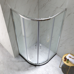 Paroi <span class=keywords><strong>de</strong></span> <span class=keywords><strong>douche</strong></span> en verre trempé, design moderne minimaliste, porte coulissante en forme d'arc, <span class=keywords><strong>cabine</strong></span> <span class=keywords><strong>de</strong></span> <span class=keywords><strong>douche</strong></span> - Product Image 1