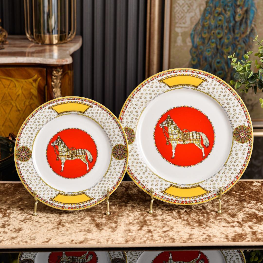 plato rojo de 10+8 pulgadas