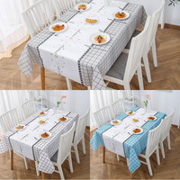 Nappe de maison de style japonais nappe classique Ins anti-brûlure imperméable résistant à l'huile sans lavage tapis de table basse en PEVA grille