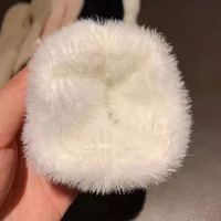 K412-Gant sans doigts tricoté en peluche blanc et chaud pour femmes, mitaines molletonnées pour les poignets, gants d'hiver doux pour demi-doigts