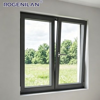 Fenêtre à battant basculante Rogenilan personnalisée, étanche, à double vitrage Low-E, en aluminium, pour maison