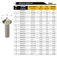 Arden gros Offre Spéciale v Type pointu Roundover routeur Bit pour Cnc fraisage Cnc pointu Bits Cnc pointu Bits