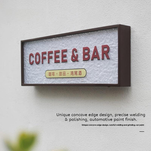 Rectangle Stone Pattern Stainless Steel <b>Light</b> Box Hanging Acrylic Outdoor Advertising Display <b>Board</b> Waterproof <b>LED</b> Signage - Product Image 3