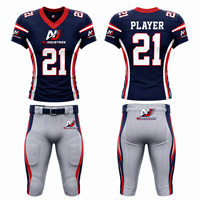 Ensemble de maillots et uniformes de football américain OEM pour jeunes, uniformes en polyester de haute qualité, numéros et motifs vierges, vêtements d'équipe pour jeunes