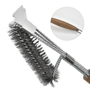 Ensemble de <span class=keywords><strong>Barbecue</strong></span> à manche en <span class=keywords><strong>bois</strong></span> de noyer 4 pièces avec étui outils de <span class=keywords><strong>Barbecue</strong></span> - Product Image 5