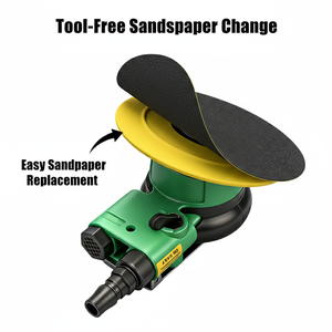 Petite ponceuse pneumatique de 5 pouces (125 mm), polisseuse automobile, ponceuse pneumatique à air avec 12 000 tr/min et un diamètre d'orbite de 2,5/5 mm - Product Image 4