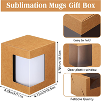 Boîte cadeau en carton pour tasses à café, emballage transparent pour verres à vin, pour sublimation, pour articles vierges 11oz 12oz 15oz, pour l'expédition et l'emballage