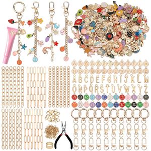 Kit <span class=keywords><strong>de</strong></span> fabricación <span class=keywords><strong>de</strong></span> llaveros con brillo labial y dijes, Suministros para manualidades DIY, Ganchos para llaveros resistentes, Anillas <span class=keywords><strong>de</strong></span> unión, Cierres <span class=keywords><strong>de</strong></span> langosta, Cadenas - Product Image 1