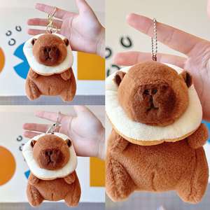 Bonito muñeco de peluche Capybara, almohada, diseño de <span class=keywords><strong>pan</strong></span>, relleno de algodón PP, juguete de peluche lavado, 20cm para cumpleaños, regalos de San Valentín - Product Image 4