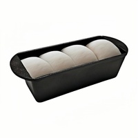 Pour la cuisson du pain de mie maison, casserole en fonte pré-assaisonnée, moule à pain rectangulaire en fonte, moule à pain de mie en fonte