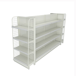 Estantería de acero para tiendas minoristas, góndola de supermercado, expositor de panel perforado, estantería de servicio para minimercados - Product Image 1