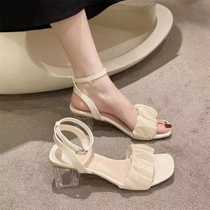 Sandalias para Mujer 2026, Nuevo Estilo, Sandalias Romanas con Tiras de Cristal y Plataforma Gruesa, Sexy - Product Image 1