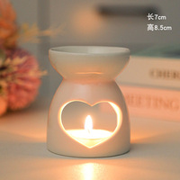 Brûleur en céramique pour bougies et huiles essentielles, diffuseur d'aromathérapie, poêle de chauffage creux, ornement de décoration intérieure du Moyen-Orient