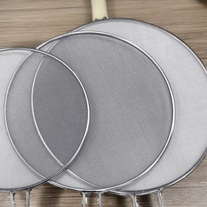 Wholesale Stainless Steel Splatter Screen Oil-Proofing Spill Proofing <b>Lid</b> for Frying <b>Pans</b> Essential Cooking Tool Colanders - Product Image 2