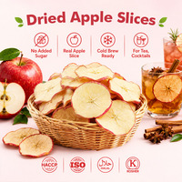 100% Natuurlijke Appel Fruit Snacks Gedroogde Appels Zonder Toegevoegde Suiker - Gezonde Gedroogde Appelschijfjes voor Cocktails
