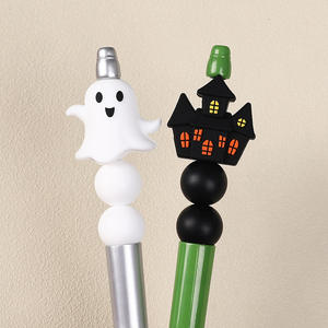 Unterstützung Small Batch Bestellung 3D Horror Halloween Thema Silikon Ghost Mummy Silikon Focal Beads Charms für Pen Topper - Product Image 3