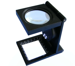 Черный магнитный металлический складной льняной тестер Лупа 8X со светодиодным светом - Product Image 2