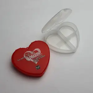 Caixa de pílulas de bolso em forma de coração,
