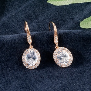 RAKOL EP2323 Pendientes de Novia Grandes y Lujosos en Oro Brillante para Mujer - Product Image 3