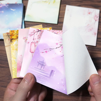 50 blocs de papier mémo autocollants en forme d'anime, personnalisables OEM, pour la papeterie scolaire, blocs-notes adhésifs carrés