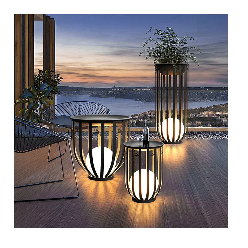 Tuinverlichting Decoratieve Vloerlamp Gazon Outdoor Rotan Villa Tuin Waterdicht Led Solar Op Maat Roestvrij Staal Ip65 180