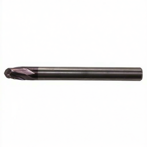 Fresa de carburo sólido Ttake Ta1433 con recubrimiento de TiAlN, punta esférica helicoidal de 30 grados, 2 filos, vástago extendido - Product Image 2