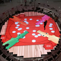 Nouveau produit extérieur P2.976 P3.91 jeux sensoriels interactifs polychromes rond piste de danse vidéo écran d'affichage led