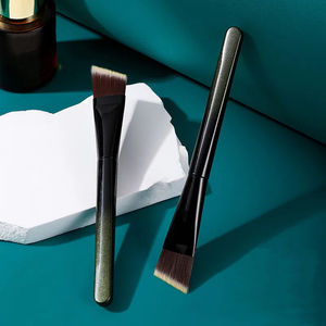 Pinceau de maquillage en poudre ultra-fin sans trace, non comédogène, de qualité supérieure, à tête plate polie en une seule ligne, pour fond de teint - Product Image 2