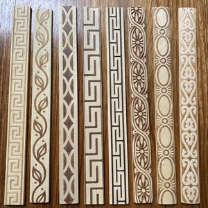 Moldura Decorativa de Madera de Haya Natural, Diseño de Prensado en Caliente, Moldura en Relieve, para Gabinetes de Cocina, Exteriores de Villas y Hoteles - Product Image 3