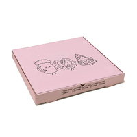 Boîte à pizza rectangulaire en papier de nouvelle conception 2025, personnalisée, 8, 10, 12, 14, rose, avec des matériaux recyclables