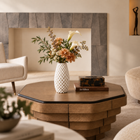 Vase décoratif en céramique blanche moderne, imprimé en 3D, vase à fleurs tissé creux pour la décoration de la maison