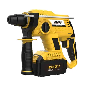 20V Electric Drills with Hammer Brushless Jack Cordless Power Two Battery Hammer Drill Machine Tool Set