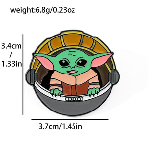Insignia de <span class=keywords><strong>película</strong></span> Linda Stitch dibujos animados Yoda bebé alfileres esmaltados - Product Image 4