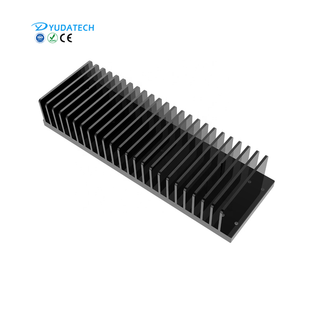 OEM Custom Anodized Black Aluminum Extruded Fin LED Heatsink Lighting Cooling Heat Sink