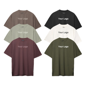 Logotipo personalizado Nuevo diseño Entrenamiento Ropa deportiva Camiseta Hombre 100% Algodón Heavyweight Box <span class=keywords><strong>Fit</strong></span> Running Oversize Fitness <span class=keywords><strong>Gym</strong></span> Shirt - Product Image 5