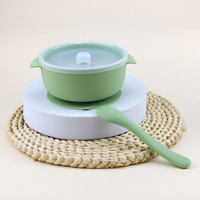 Bol en silicone incassable pour bébé avec couvercle et succion pour l'alimentation des tout-petits Bol en silicone pour four à micro-ondes avec ventouse