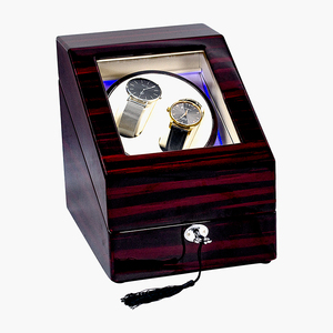 Commercio all'ingrosso di Lusso Pianoforte Lacca di Legno Watch Winder Box Per 2 + 3 Orologi Con Il Giapponese Mabuchi Motore - Product Image 3