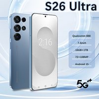 Nouveau Smartphone 5G S26 Ultra Android 15 2025, 16 Go + 1 To, Écran HD 7,3 Pouces, Double Appareil Photo 72+108 MP, Double SIM, Processeur Deca Core, Téléphone Mobile CDMA