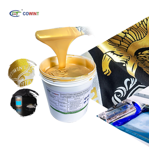 Cowint Lụa Màn Hình In Ấn Mực Hình Bầu Dục Sáng Bóng Vàng Lá Cao Su Vàng Dán Màn Hình In Ấn - Product Image 5