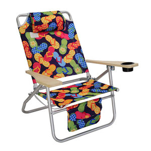 De aluminio al aire libre plegable sillas de playa <span class=keywords><strong>comprar</strong></span> a granel plegable Silla de playa de madera apoyabrazos - Product Image 1
