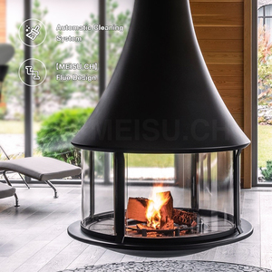<span class=keywords><strong>Chimenea</strong></span> Flotante de <span class=keywords><strong>Bioetanol</strong></span> Premium MEISU.CH Negra, <span class=keywords><strong>Chimenea</strong></span> Suspendida de Leña para Montaje en <span class=keywords><strong>Techo</strong></span> - Product Image 4