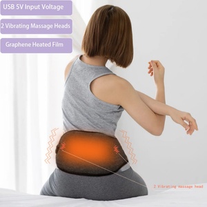 Customized <b>USB</b> Graphene <b>Heating</b> Far Infrared Vibration Hot Compress Red Light Physiotherapy Massage Belt for Body - Product Image 2