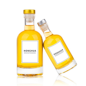 Bottiglie Vuote Personalizzate per Liquori 100ml 200ml 375ml 500ml 750ml 1000ml Bottiglie Rotonde <span class=keywords><strong>in</strong></span> <span class=keywords><strong>Vetro</strong></span> per Vino, Whisky, Vodka con Logo - Product Image 4