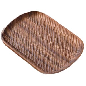 North American <b>Black</b> Walnut Wood Tea Tray Irregular Shape Solid Wood Tea Ceremony Accessory - Product Image 5