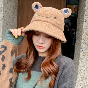 Mũ Ếch Nhồi Bông Mũ Xô Dễ Thương Màu Xanh Lá Cây Giữ Ấm Mùa Đông Mũ Động Vật Vui Nhộn Cho Người Lớn - Product Image 5