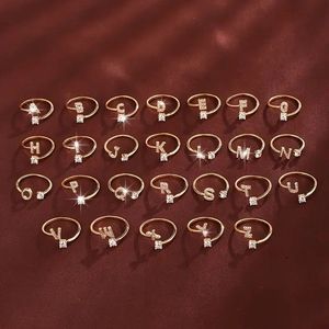 แหวนแฟชั่นสำหรับผู้หญิงชุดไมโครเซอร์โคเนีย14K เครื่องประดับของขวัญวงแหวนเปิดชุบทอง - Product Image 4