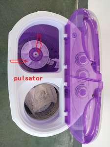 Mini laveuse portable semi-automatique à double cuve de 4kg avec essoreuse - Product Image 5